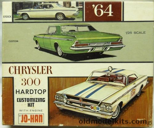 Jo-Han 1/25 1964 Chrysler 300 Hardtop Customizing Kit - Stock  Custom or Rally, C964-149 plastic model kit